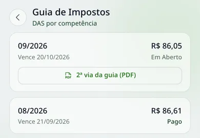 Guia do mês no app